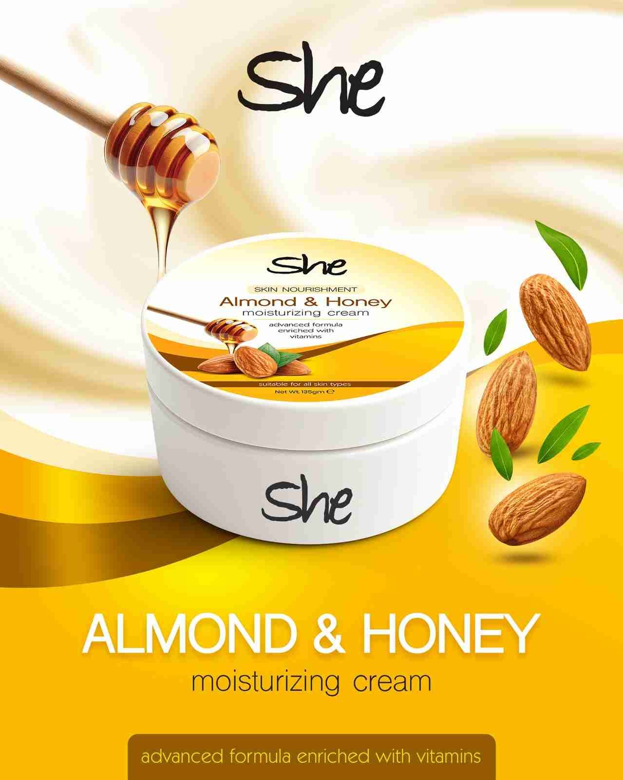She moisturizing cream Almond & honey