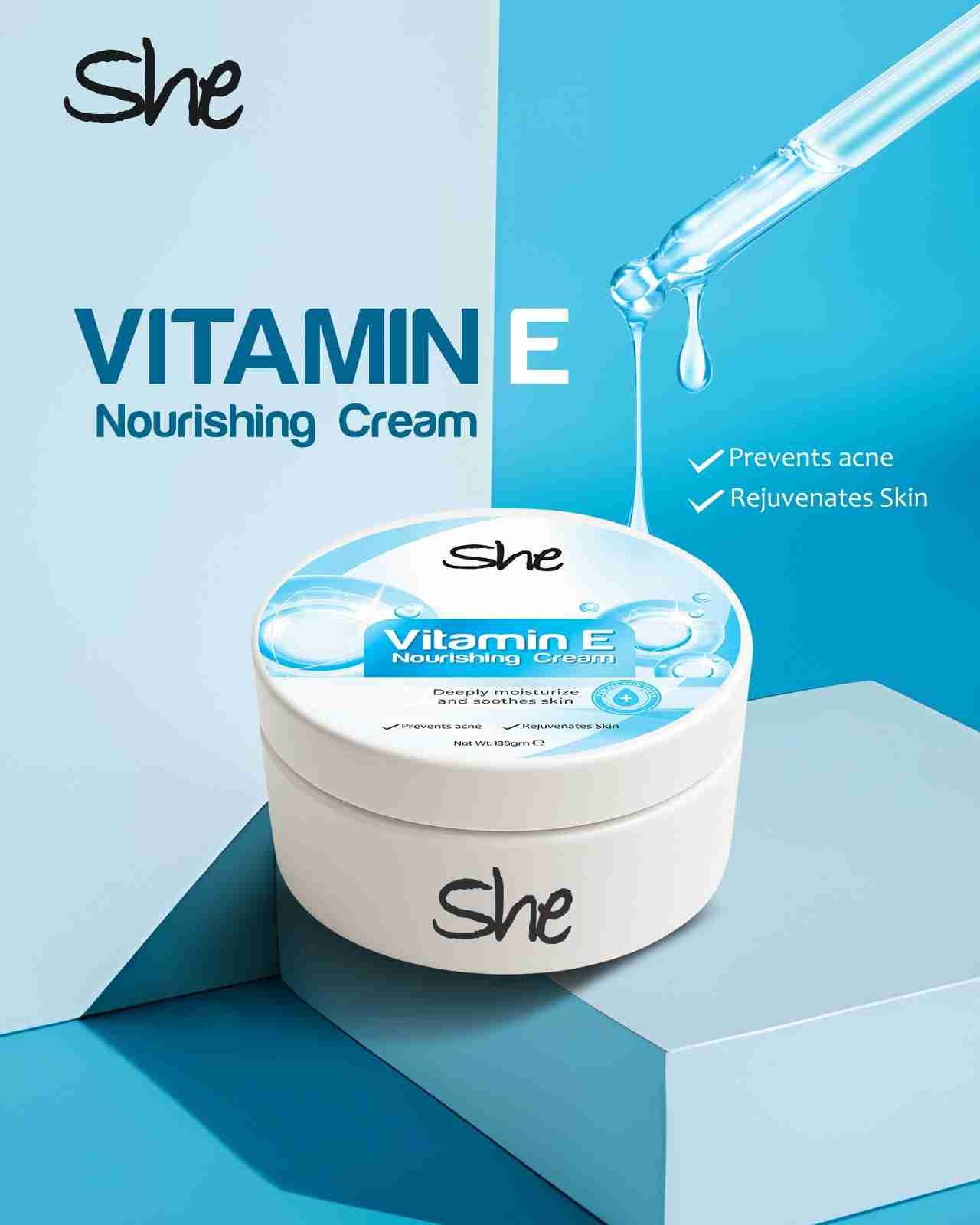 She moisturizing cream Vitamin E
